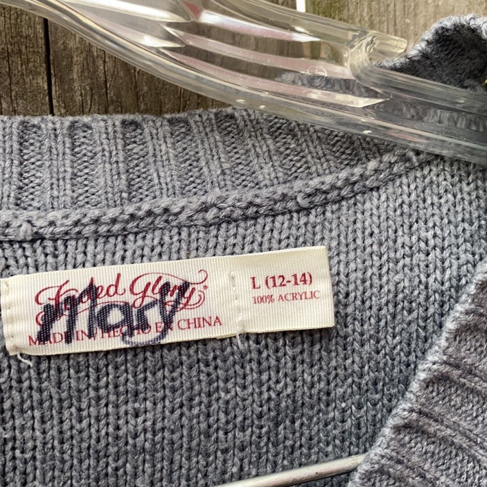 Faded Glory Gray Sweater sz. L - Picture 2 of 2